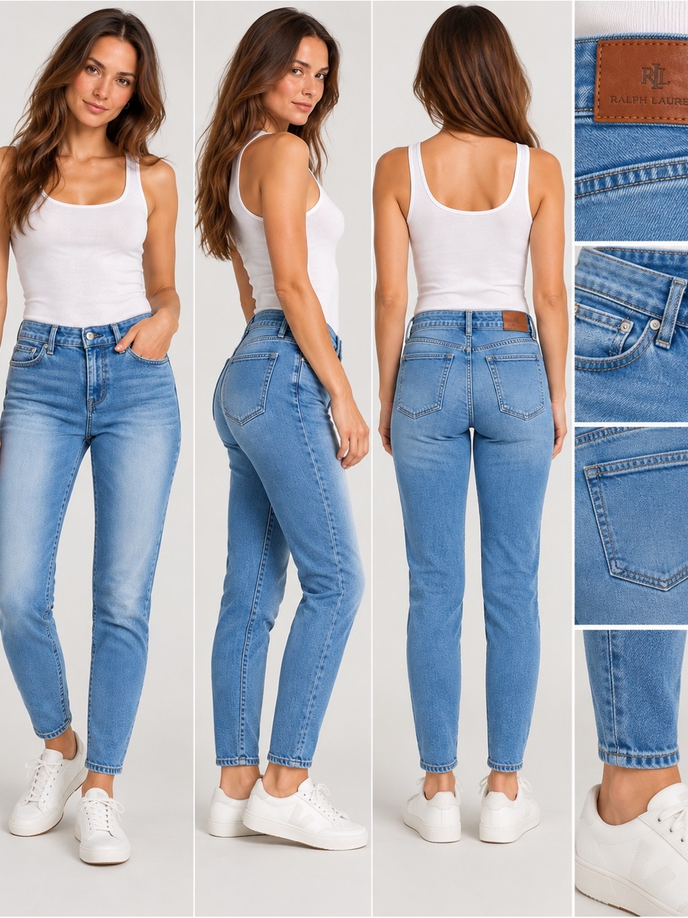 Lauren Ralph Lauren Women’s Size 10 Light Wash Slim Straight Jeans